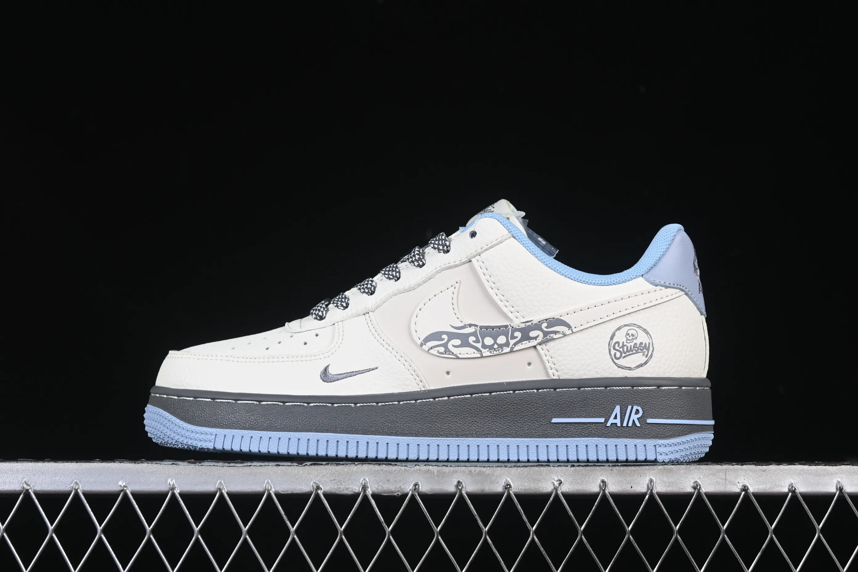 All categories Nk Air Force 1 Air Force series Nk Air Force 1 Low Air Force low-top Nike Air Force 1'07 Low Stusi co-branded skull beige gray blue Air Force 1 low-top casual sneakers QW5606-267